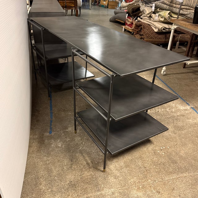 Black Four Hands Rockwell Vito Desk, Distressed Iron For Sale - Image 8 of 12