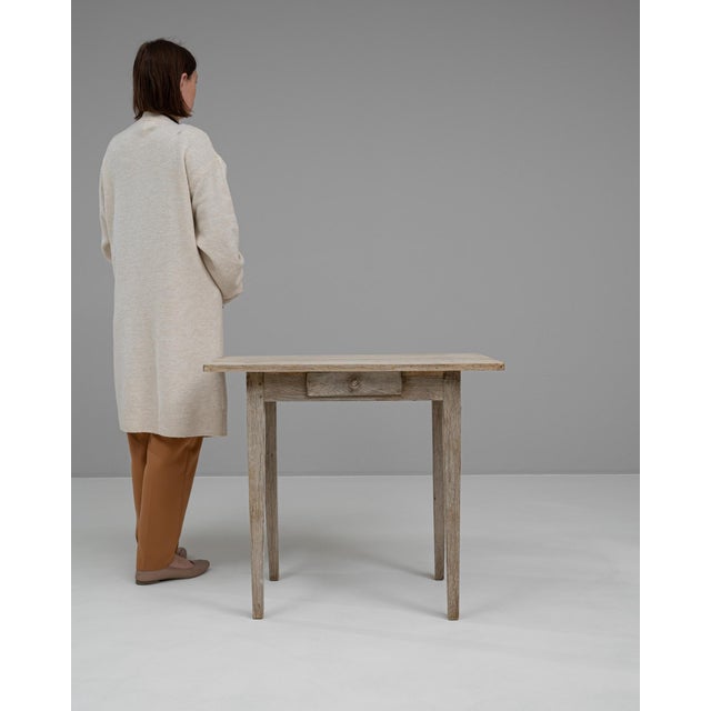 19th Century French Bleached Oak Side Table For Sale In Greensboro - Image 6 of 12