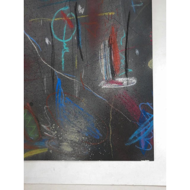 Contemporary 1970s Abstract Mixed Media Painting For Sale - Image 3 of 7