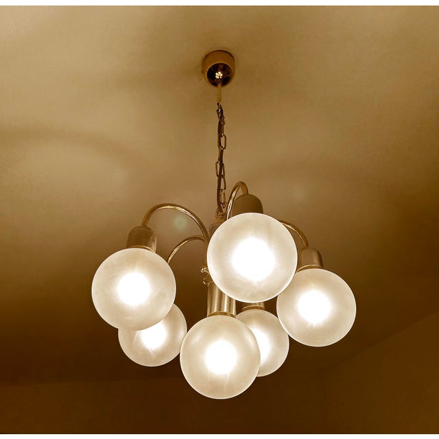 Vintage Glass Cascade Chandelier, 1970s For Sale - Image 14 of 17