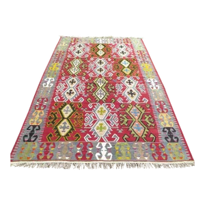 60s Turkish Kilim Rug Handmade Classic Area Rug