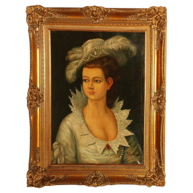 Stefan, Historical Portraits, Late 19th-Early 20th Century, Oil Paintings, Set of 2 For Sale - Image 4 of 14