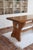 Wood French Brutalist Dining Table in Wood with Sculpted Sledge Base, 1960s For Sale - Image 7 of 13