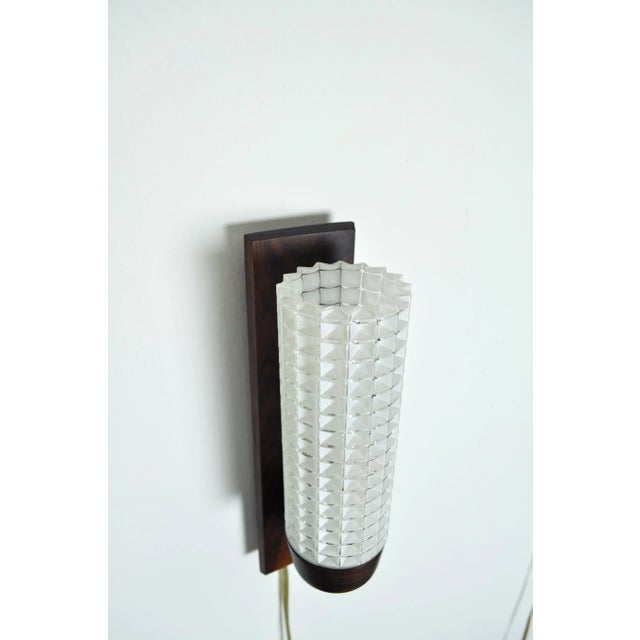 Wood Danish Modern Wall Sconce in Rosewood and Glass from Lyfa, Set of 2 For Sale - Image 7 of 11