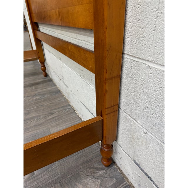 Vintage Full Size Colonial Style Solid Maple Low Poster Bed For Sale - Image 14 of 15