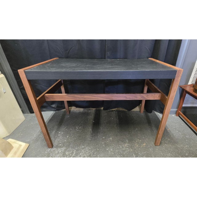 Mid-Century Modern Walnut and Leather Jens Risom Desk by Design Within Reach For Sale - Image 3 of 10
