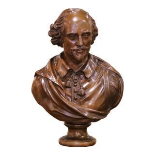19th Century American Tiffany & Co. Bronze Bust of William Shakespeare For Sale
