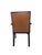 Baker Furniture Company Vintage Baker Furniture Brown Leather & Ebonized Wood Armchair For Sale - Image 4 of 17