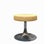 Mid-Century Modern Light Brown Faux Leather and Chrome-Plated Tulip Base Round Stool. Italy, 1970s For Sale - Image 3 of 8