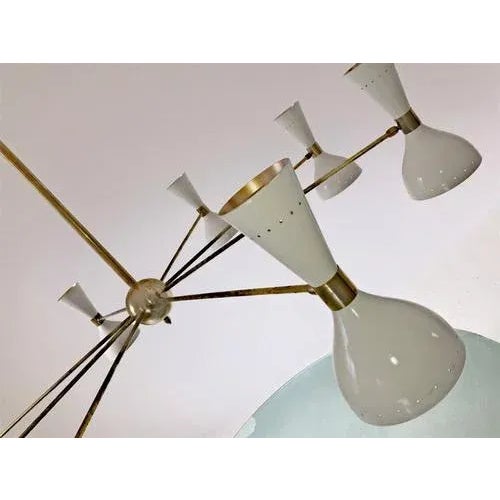 Best size for dining room use. Enchanting 54in - 135cm diameter chandelier. Midcentury eight-arm spider chandelier with...