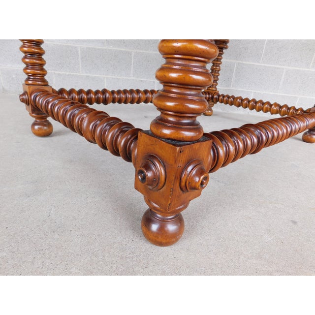 Scott Thomas Baroque Style Inlaid Library Table For Sale - Image 12 of 16