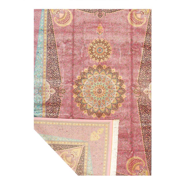 Traditional Pasargad DC Exquisite Design Paris Palace Fine Power Loom v. Silk Rug For Sale - Image 3 of 3