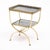 Metal French Art Deco Period Brass and Mirrored Curule Table, Circa 1940 For Sale - Image 7 of 9