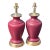 20th Century Hollywood Regency Oxblood Red Table Lamp - a Pair For Sale