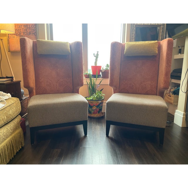 Custom-Commissioned Set of Wingback Chairs (4) For Sale - Image 14 of 15