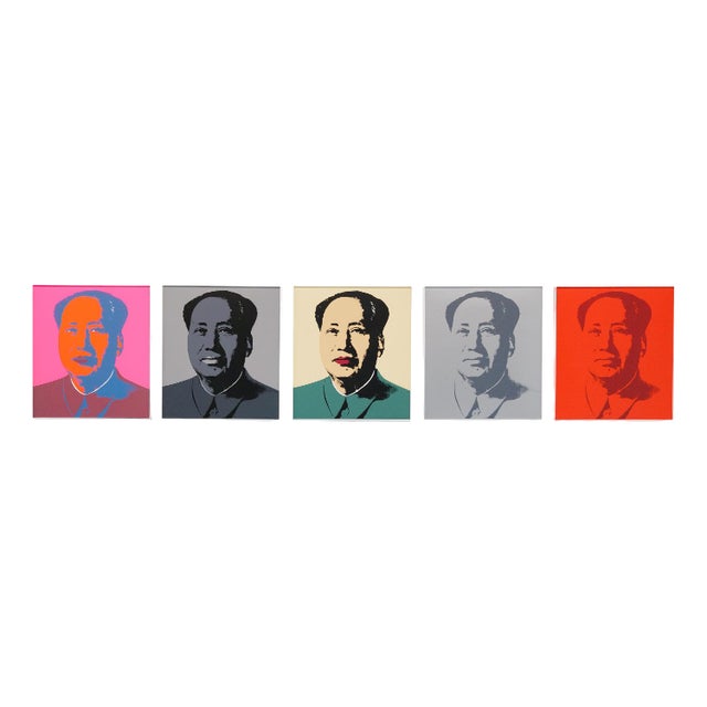 Andy Warhol, Mao Portfolio, 1950s, Silkscreen, Set of 5 For Sale