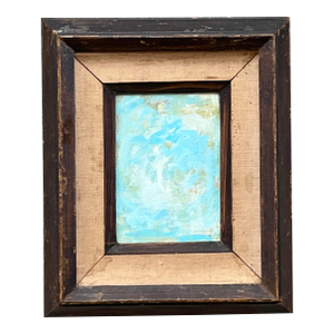 Vintage Boho Original Abstract Oil on Board