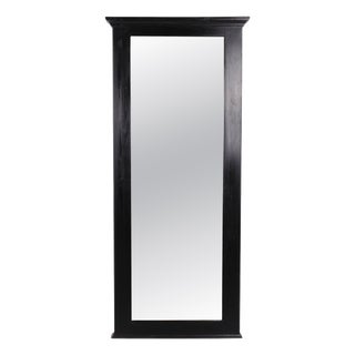 Mirror with Black Painted Pine Frame, 1940s For Sale