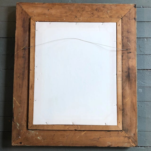 Original Vintage Academy Style Male Nude Charcoal Study Drawing Frame For Sale - Image 4 of 5