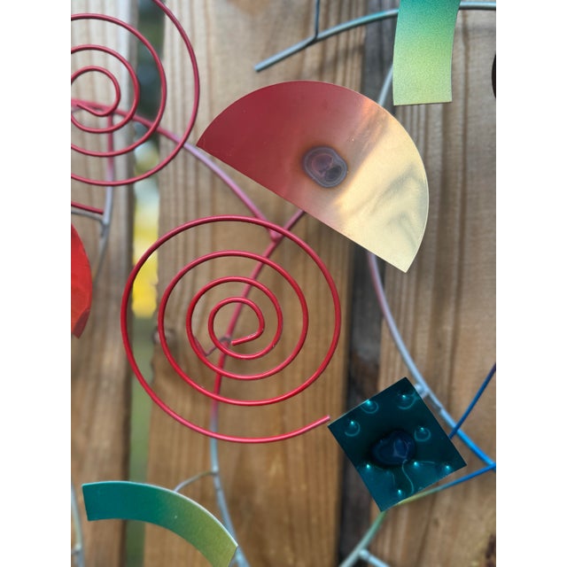 Metal Imagination Colorful Abstract Geometric Metal Wall Sculpture For Sale In Greenville, SC - Image 6 of 8