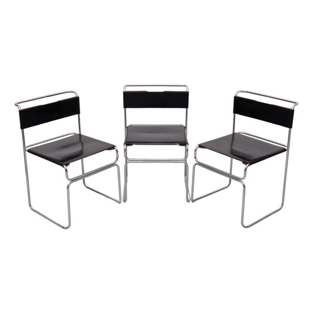 Libellula Stackable Dining Chairs by Giovanni Carini for Planula, 1970s, Set of 3 For Sale