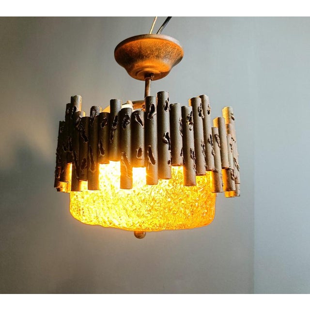 Marcello Fantoni Brutalist Pendant Lights by Marcello Fantoni, 1960s For Sale - Image 4 of 11