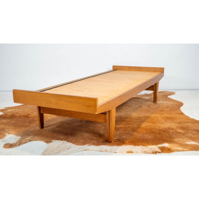 Brown Mid-Century Expanding Ib Hylander Attr. Oak Daybed by Tanu Toiviainen, 1960s For Sale - Image 8 of 18
