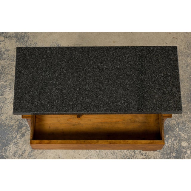 Early 19th Century Early 19th Century French Empire Mahogany Console W/ Dark Gray Granite Top For Sale - Image 5 of 17