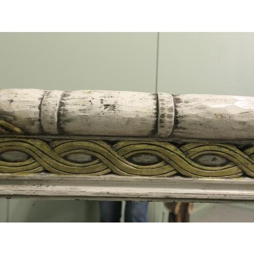 Glass Large Italian Hand-Carved Wall Mirror For Sale - Image 7 of 8