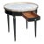1920s French Louis XVI Parlor Table With Carrara Marble & Brass Gallery For Sale