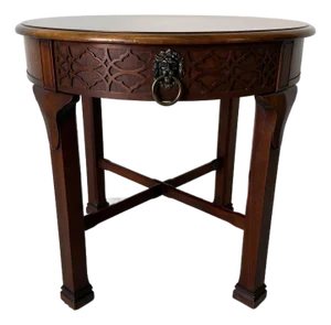 Vintage Hollywood Regency Style Solid Wood End Table by Baker Furniture