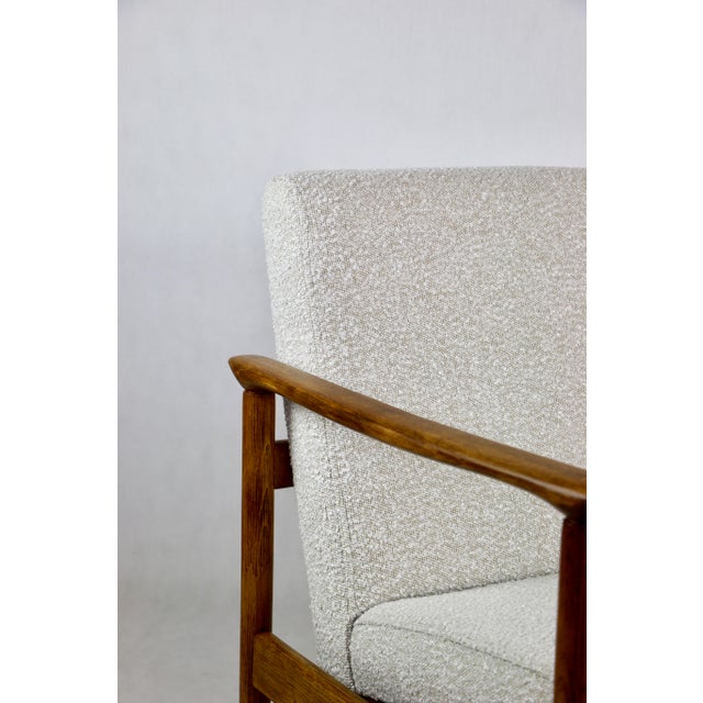 GFM-142 Armchair in White Bouclé by Edmund Homa, 1970s For Sale - Image 10 of 12