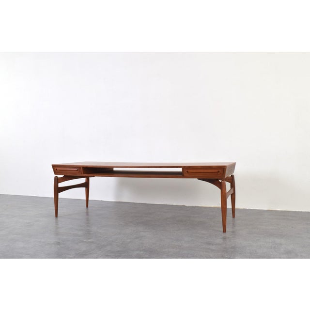 Wood Mid-Century Modern Teak Coffe Table by Johannes Anderen for Trensum Möbelfabrik, 1960s For Sale - Image 7 of 16