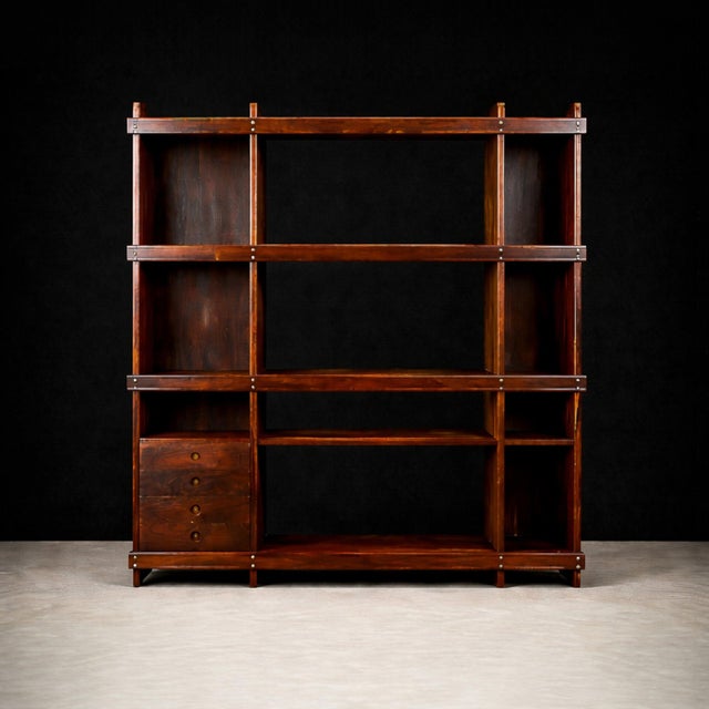 1960s Brazilian Modern Bookshelf in Rosewood, Sergio Rodrigues, C. 1968 For Sale - Image 5 of 15