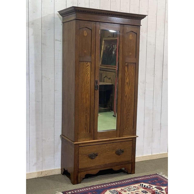 English Wardrobe in Oak For Sale - Image 3 of 14