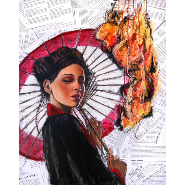 "Methods of Persuasion" Contemporary Abstract Figurative Mixed-Media Painting by Robert Lebsack For Sale