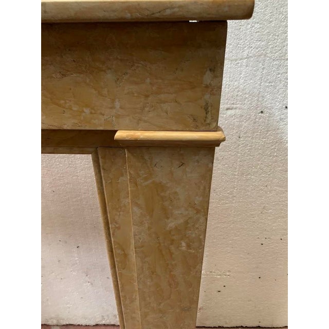 Yellow marble fireplace in a classic style Straight jambs and mantelpiece Old restoration, see photos The fireplace is not...