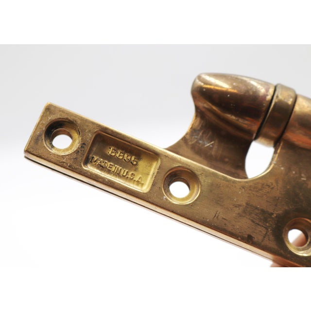 Late 20th Century Vintage 6 X 4 In. Brass Right Olive Door Hinge For Sale - Image 5 of 6