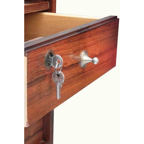 Vintage Rosewood Desk Set attributed to Gianfranco Frattini, 1960s, Set of 2 For Sale - Image 4 of 10