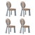 Textile Mary II Dining Chairs with Wood or Lacquered Legs by Ottiu, Set of 4 For Sale - Image 7 of 7
