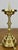Vintage French Style Brass Gold Candleholders, Set of 2 For Sale - Image 5 of 18