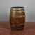 Brown Small Wine Barrel with Wooden Staves and Metal Bands, 20th Century For Sale - Image 8 of 18