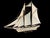Model Sailboat in Wood and Fabric, 1960s For Sale - Image 10 of 10
