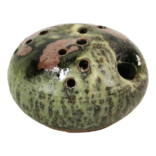 Organic Ceramic Ikebana Vase by Erik Græser, Denmark, 1960s For Sale