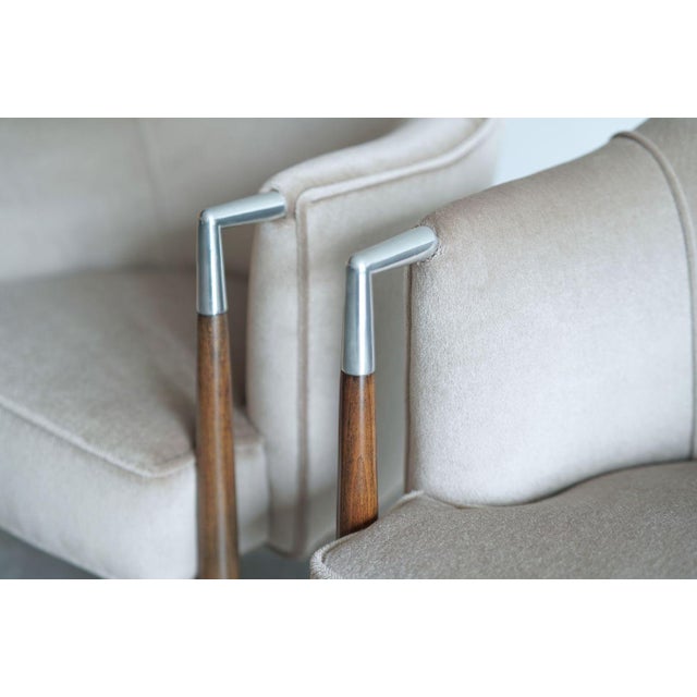 Set of Mid-Century Modern Lounge Chairs in Mohair, C. 1960s For Sale In New York - Image 6 of 8