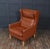 Animal Skin Danish Highback Chair in Leather from Stouby, 1970 For Sale - Image 7 of 13