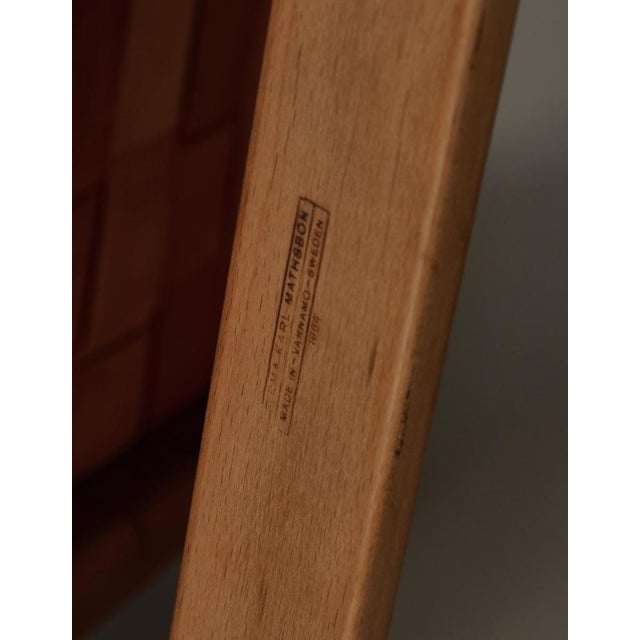 Pernilla Chaise Longue in Patinated Saddle Leather attributed to Bruno Mathsson, 1964 For Sale - Image 18 of 18