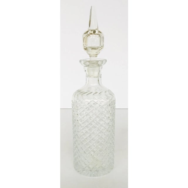 1920s Antique 1920’s Art Deco Cut Crystal Decanter For Sale - Image 5 of 5