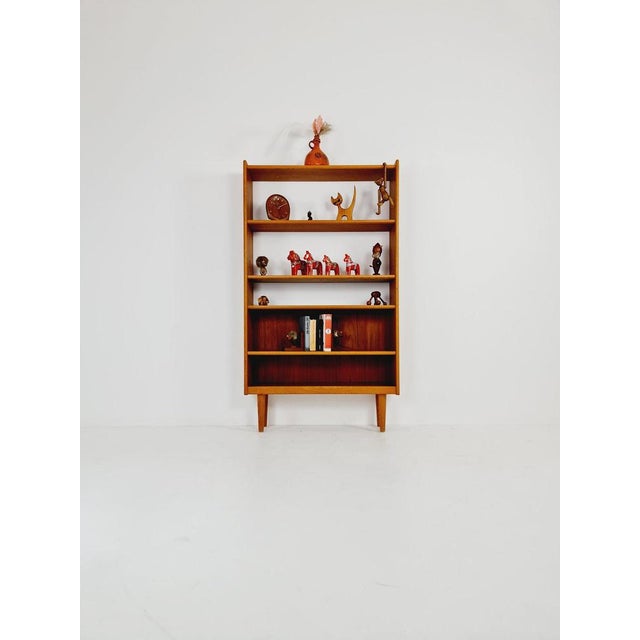 Danish freestanding vintage bookshelf system/ book case teak by Johannes Sorth, 1960s Dimensions: Height: 158 cm Width: 90...