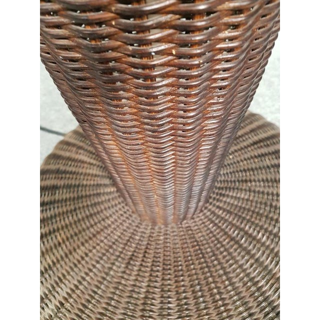 Brown Large Wicker Rattan Floor Lamp from Gasparucci For Sale - Image 8 of 10